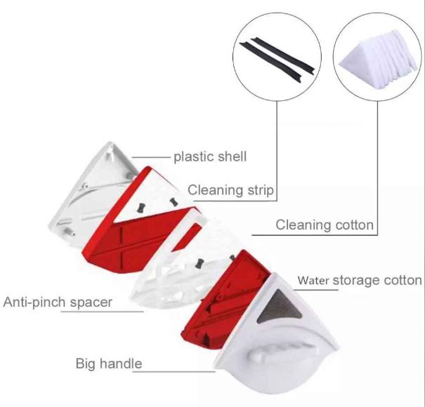 Limpiador vidrios magnético